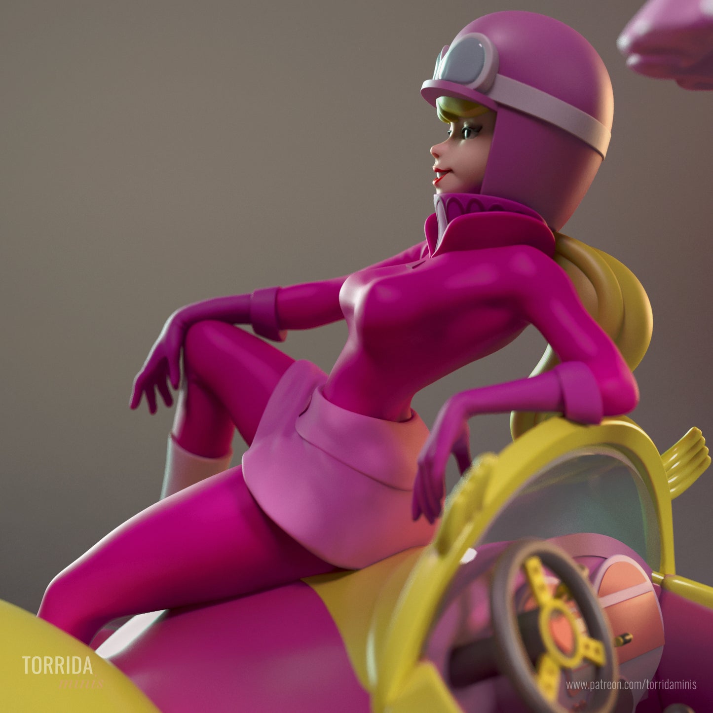 Racer Icon Pinup Adult 3D Resin Figurine Model Kit