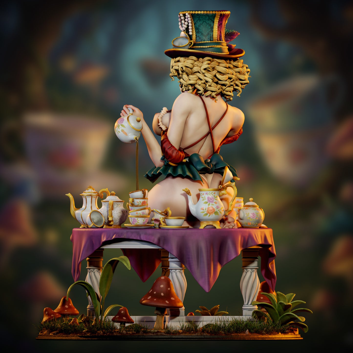 The Mad hatter Pinup by SiryllArt Adult 3D Resin Figurine Model Kit
