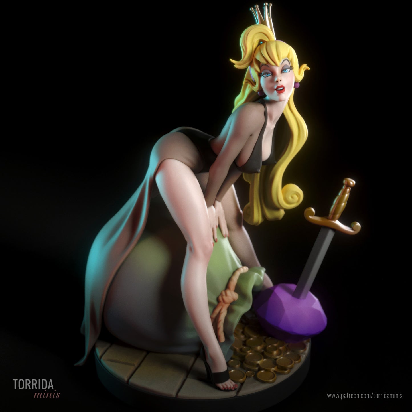 Captured Princess Adult 3D Resin Figurine Model Kit