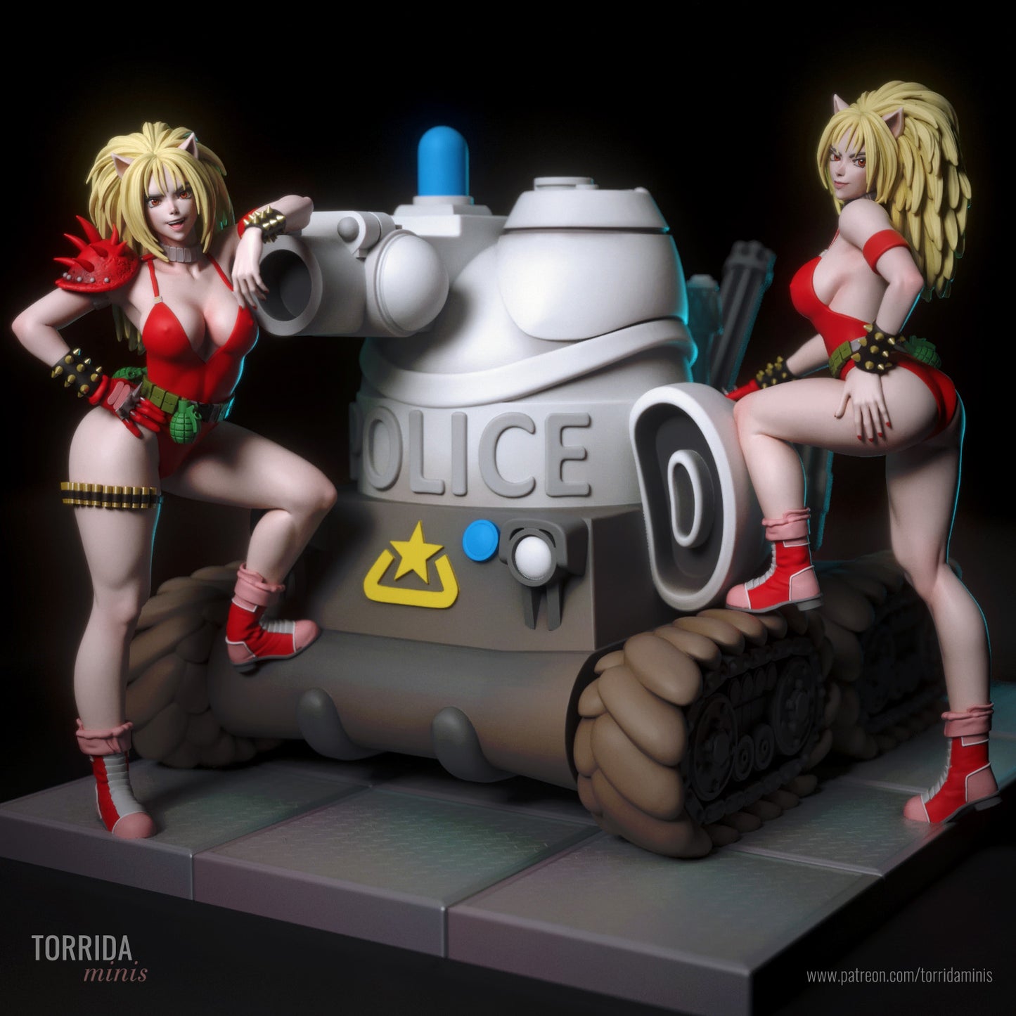 Tank Twins Adult 3D Resin Figurine Model Kit