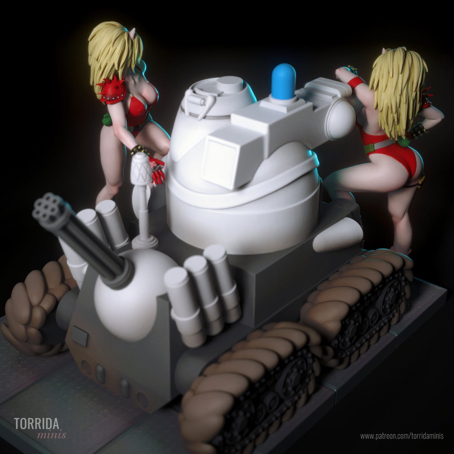 Tank Twins Adult 3D Resin Figurine Model Kit