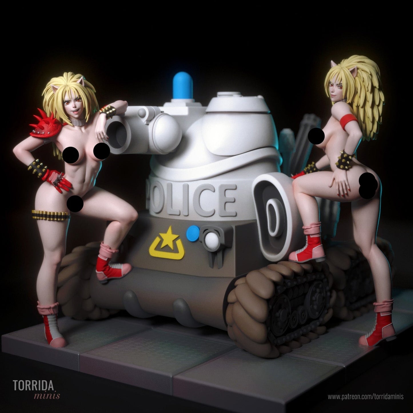 Tank Twins Adult 3D Resin Figurine Model Kit