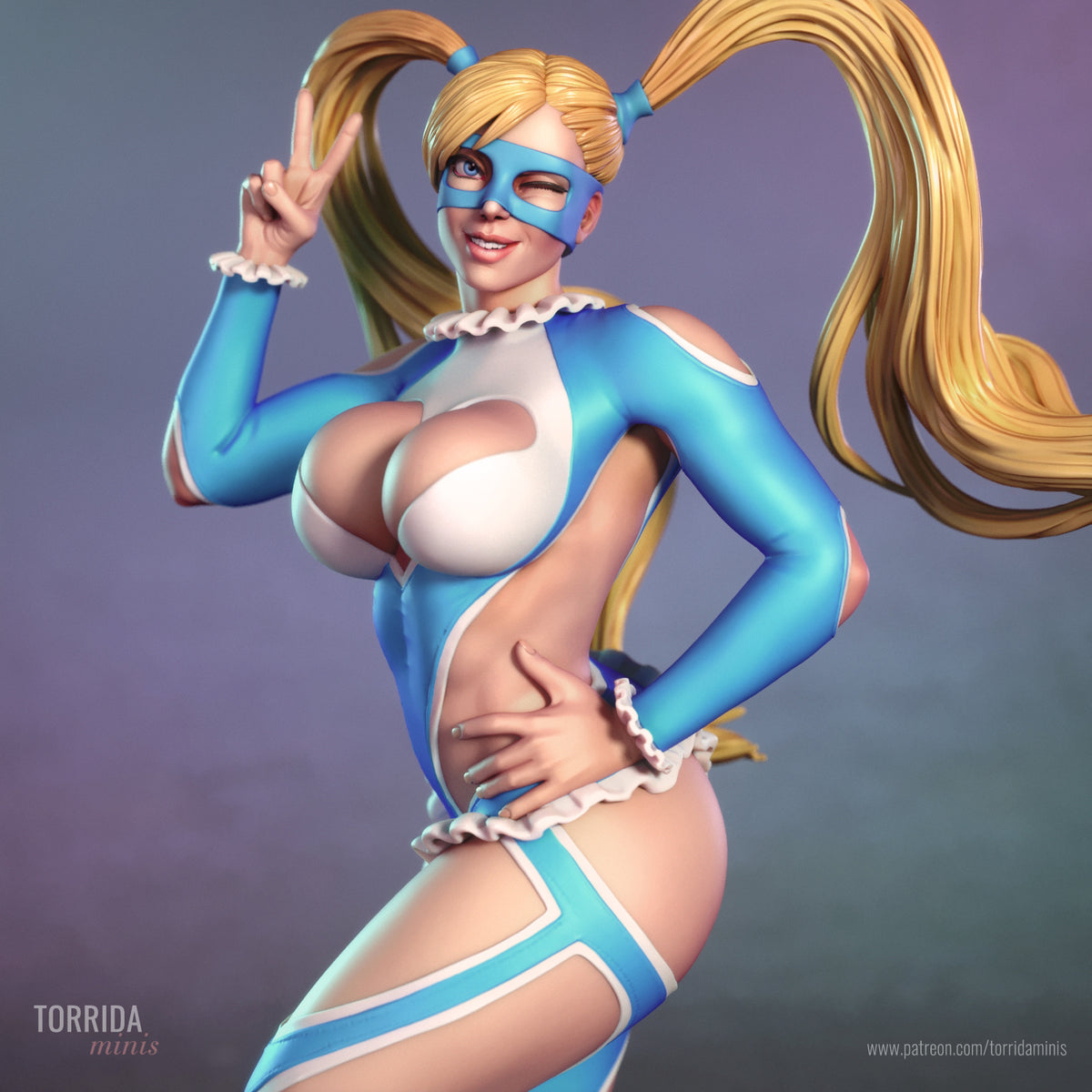 Grappler fighter Pinup Adult 3D ABS Resin Figurine Model Kit