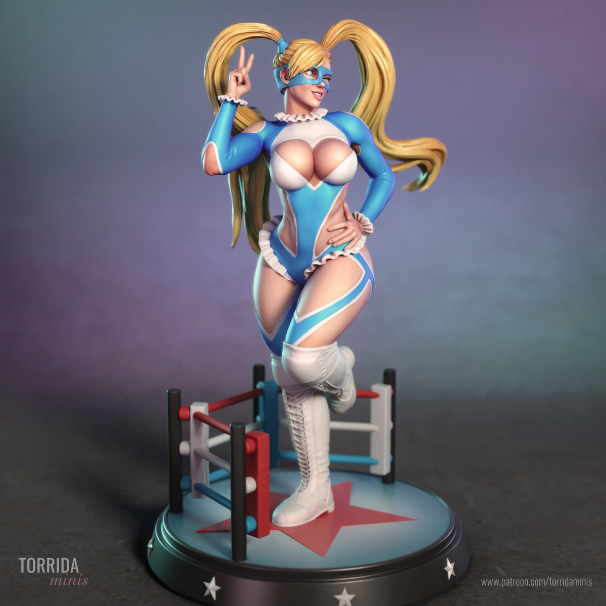 Grappler fighter Pinup Adult 3D ABS Resin Figurine Model Kit