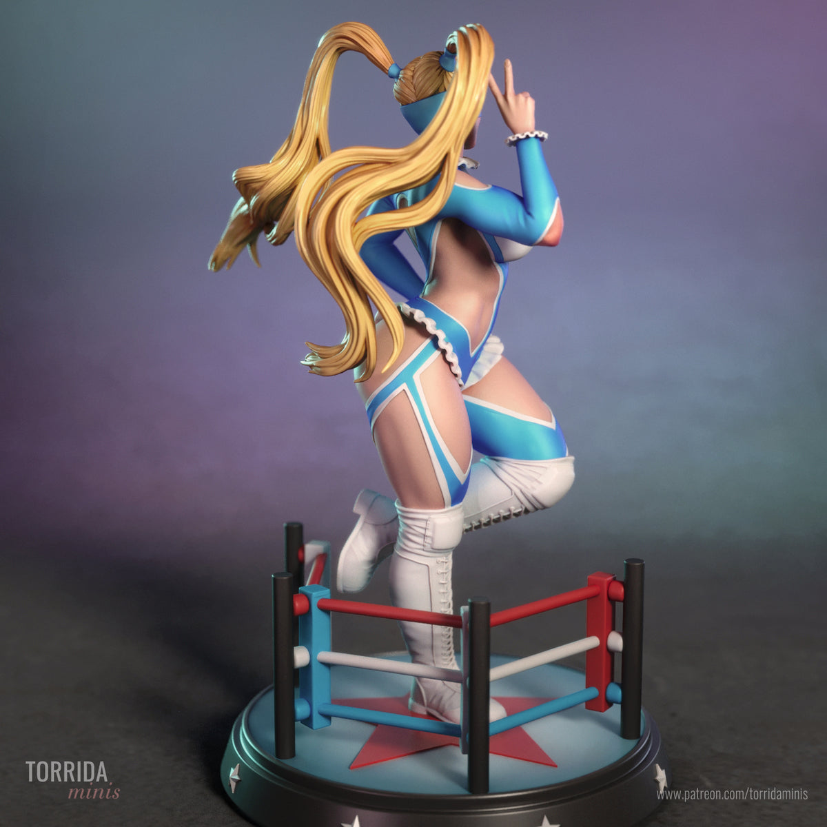 Grappler fighter Pinup Adult 3D ABS Resin Figurine Model Kit