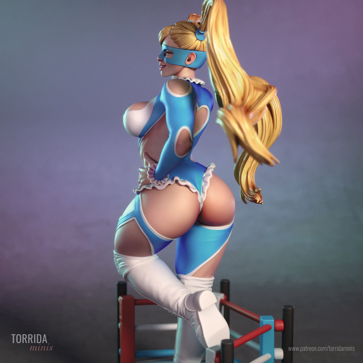 Grappler fighter Pinup Adult 3D ABS Resin Figurine Model Kit