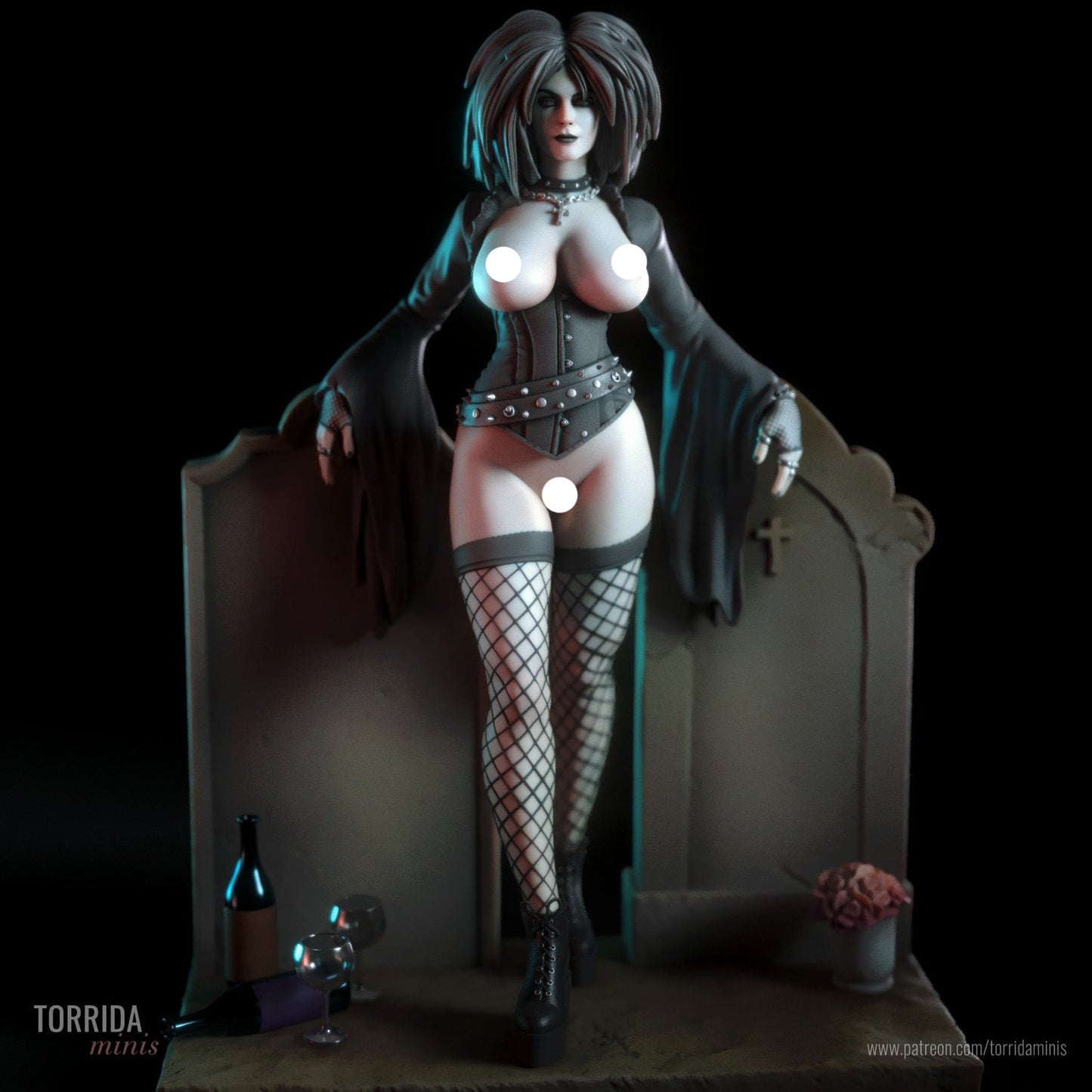 Goth Raven Adult 3D Resin Figurine Model Kit