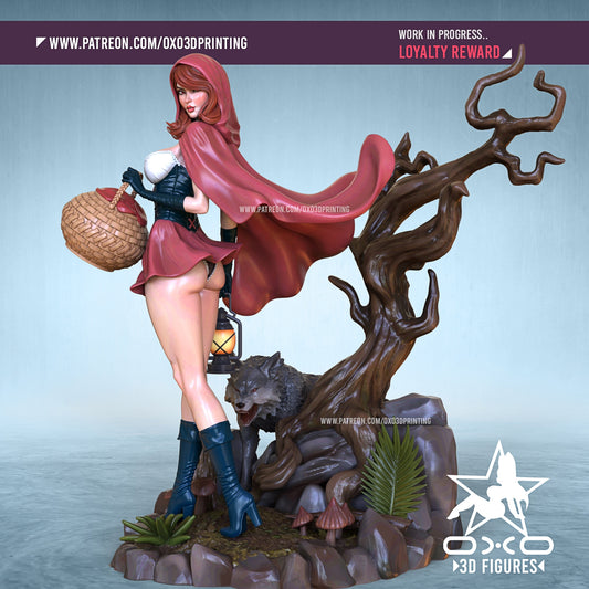 Red Riding Hood Pinup 3d Resin Model