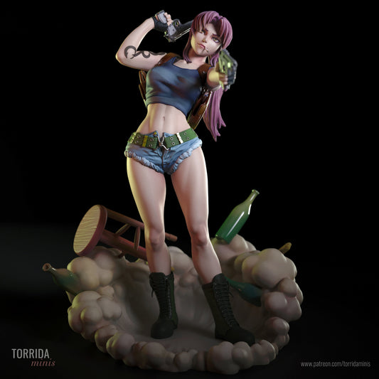 Gunfighter Pinup 3d Resin Figurine kit.