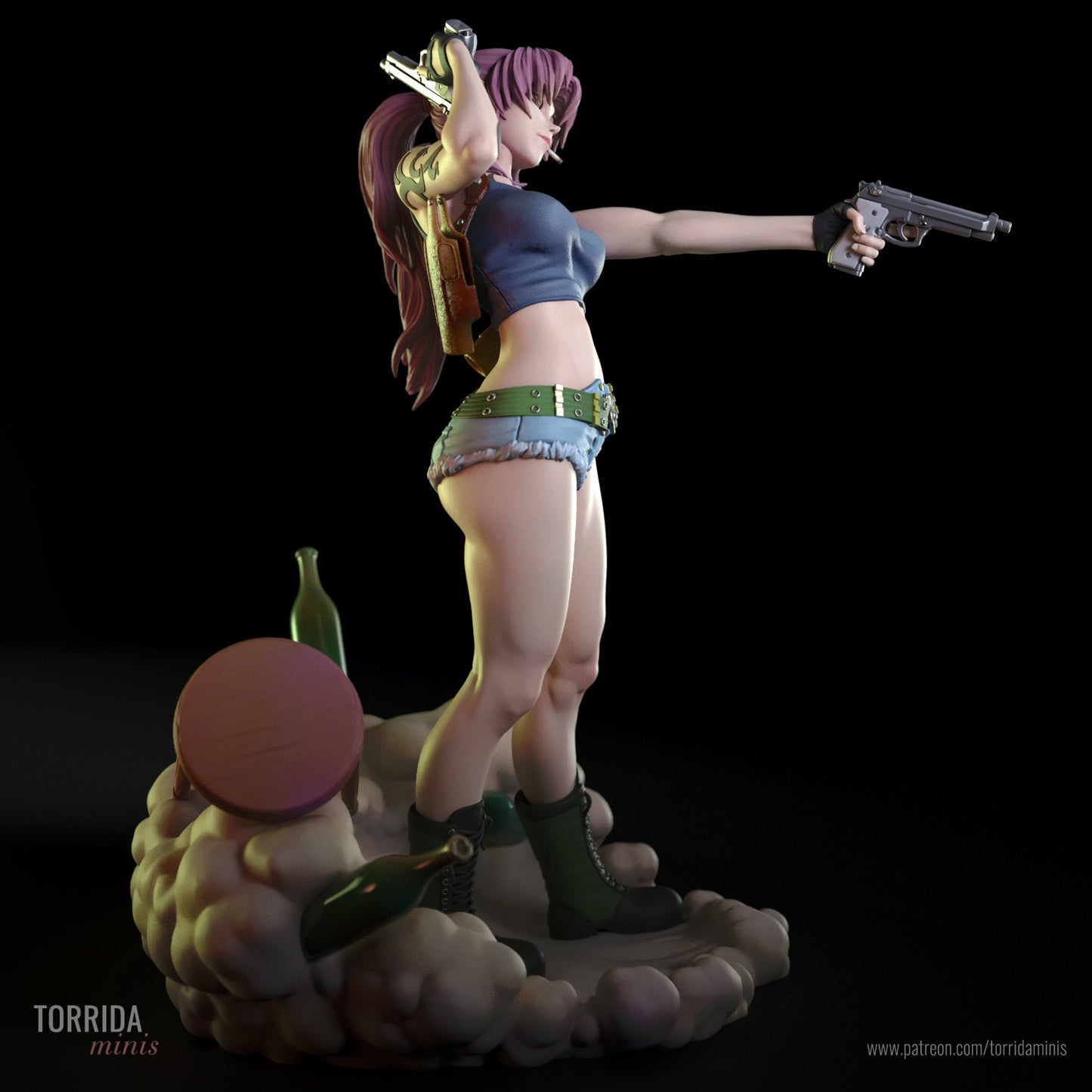 Gunfighter Pinup 3d Resin Figurine kit.