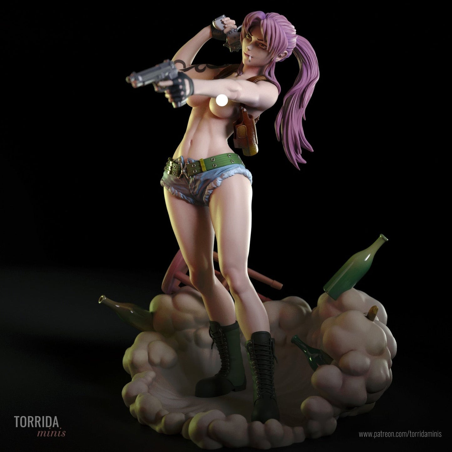 Gunfighter Pinup 3d Resin Figurine kit.