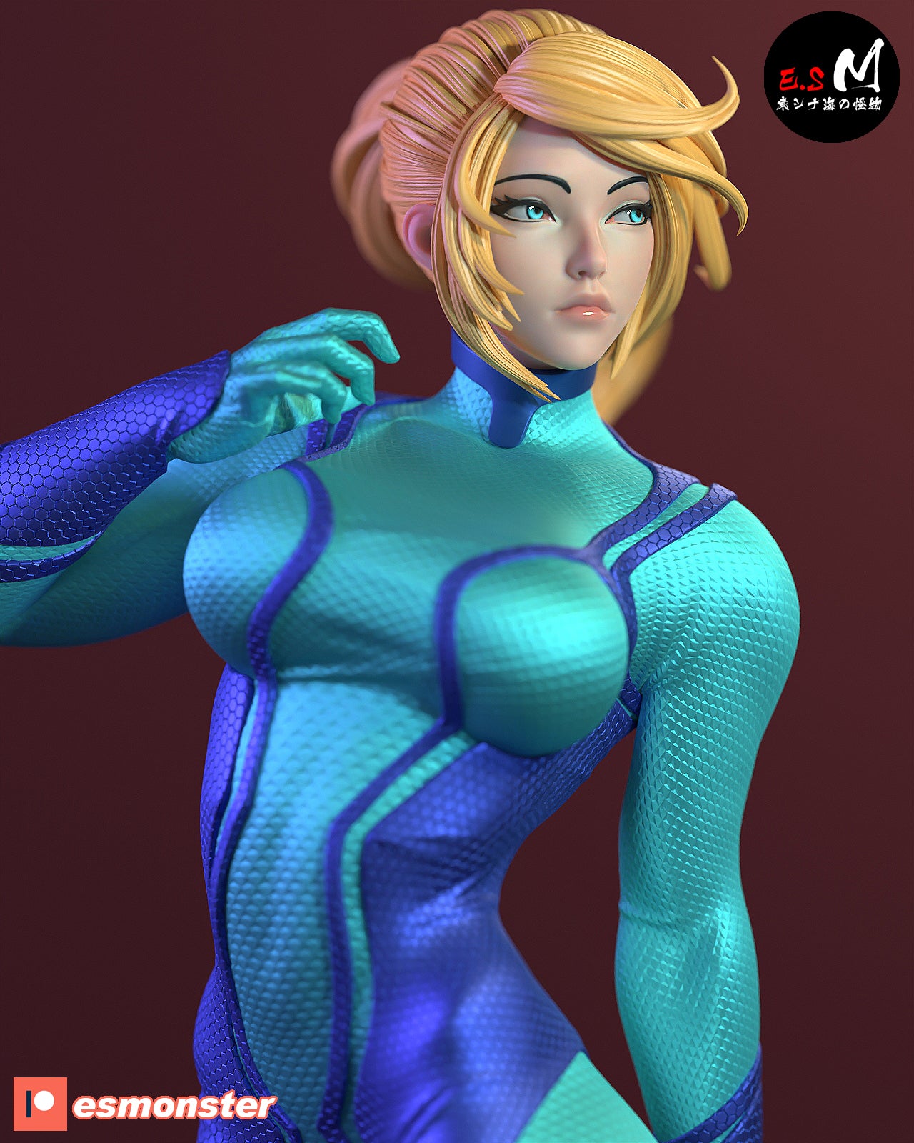 Space Pirate Hunter Pinup 3d Resin Model