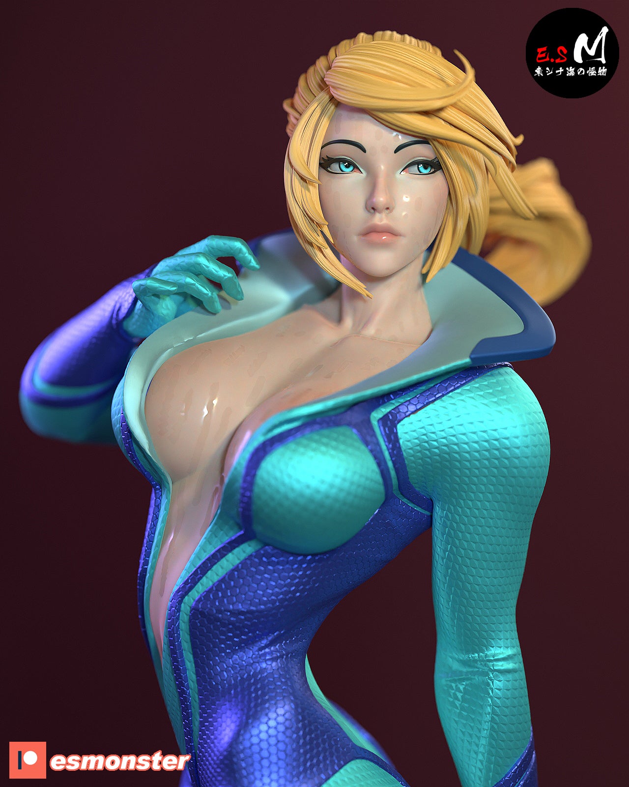 Space Pirate Hunter Pinup 3d Resin Model