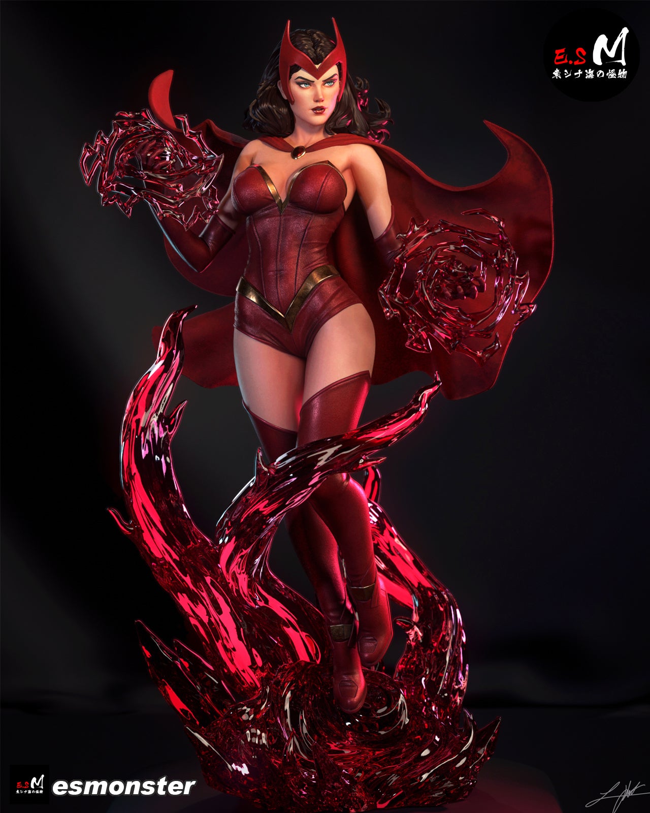 Witch Warrior Adult Pinup 3D Resin Model