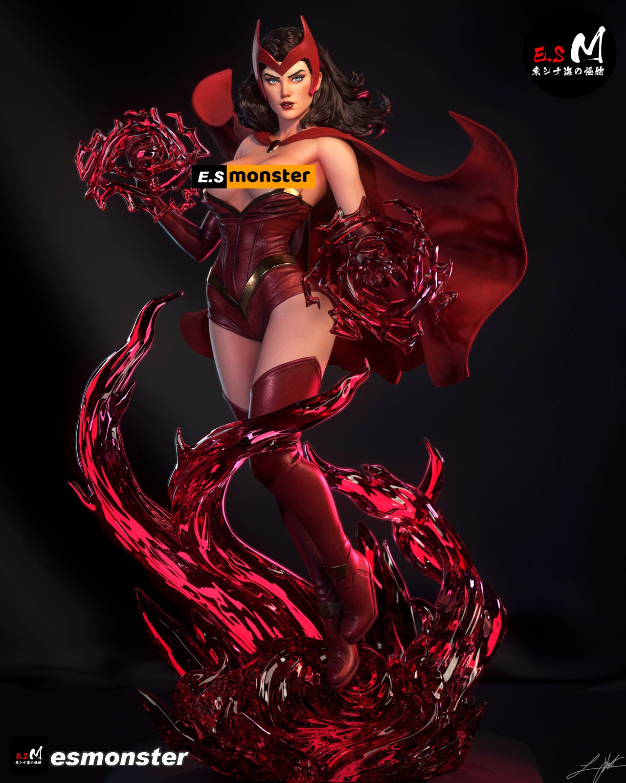 Witch Warrior Adult Pinup 3D Resin Model