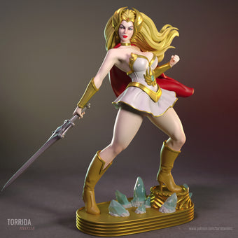 Power Princess Pinup Adult 3D Resin Figurine Model Kit