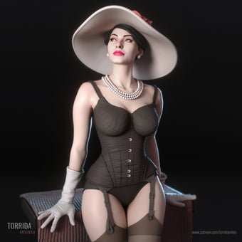 Golden Age Starlet Pinup Adult 3D Resin Figurine Model Kit