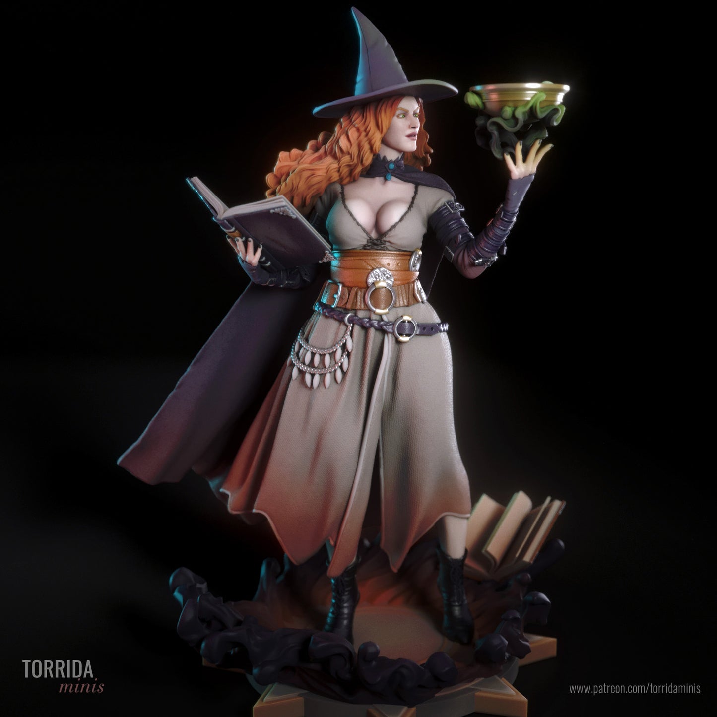 Dungeon Wizard Pinup 3D Resin Model