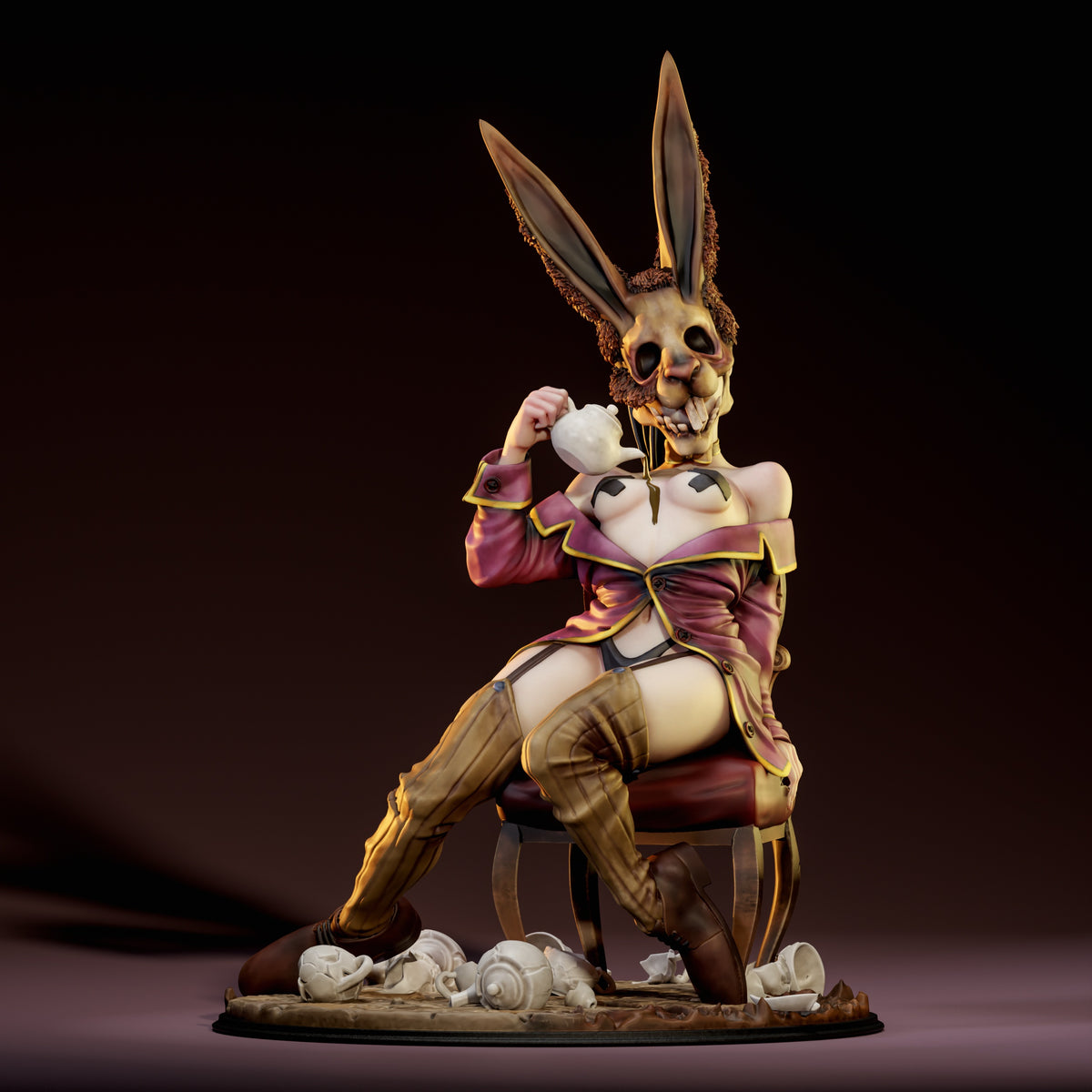 March Hare Pinup by SiryllArt Adult 3D ABS Resin Figurine Model Kit