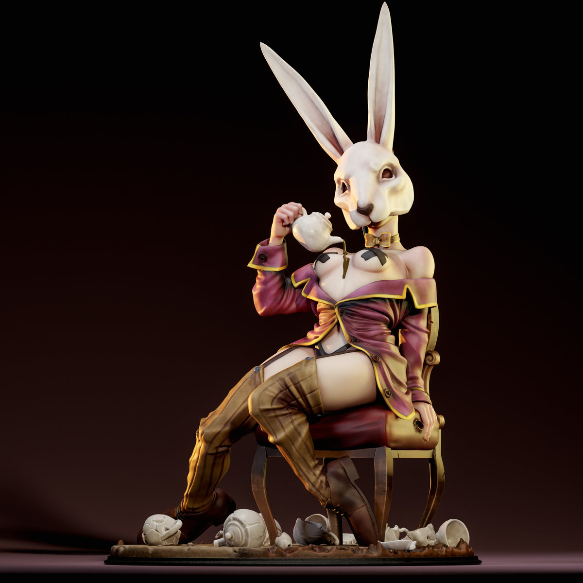 March Hare Pinup by SiryllArt Adult 3D ABS Resin Figurine Model Kit