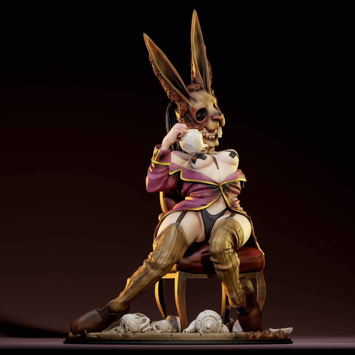 March Hare Pinup by SiryllArt Adult 3D ABS Resin Figurine Model Kit
