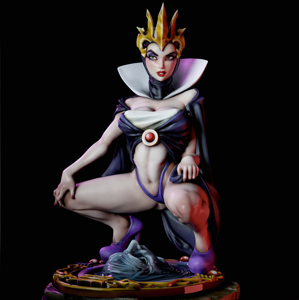 Evil Witch Pinup by SiryllArt Adult 3D ABS Resin Figurine Model Kit