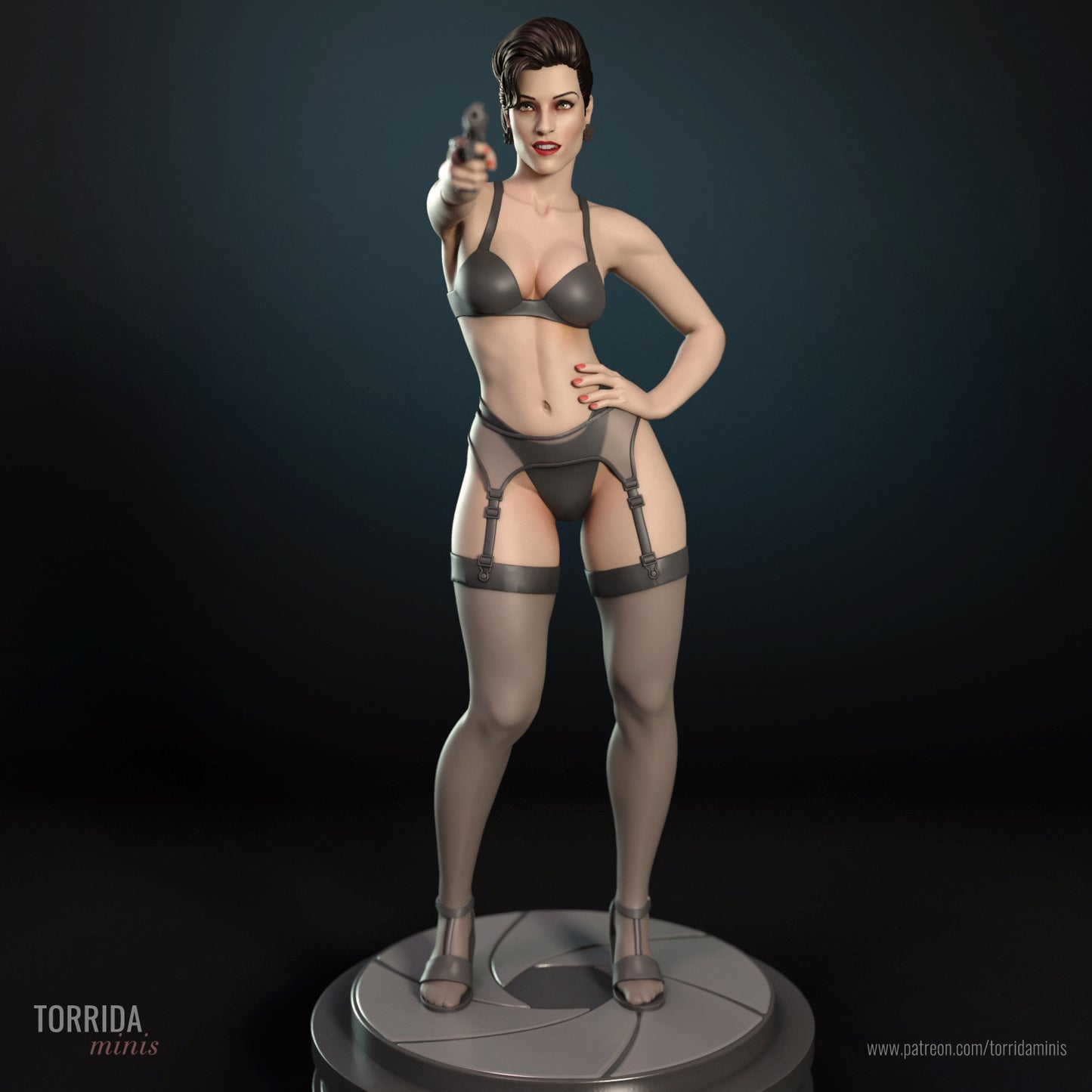 70s Spy Pinup Adult 3D Resin Figurine Model Kit