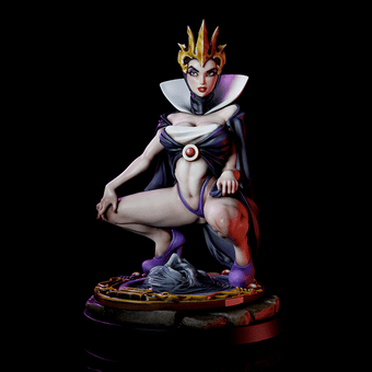 Evil Witch Pinup by SiryllArt Adult 3D ABS Resin Figurine Model Kit