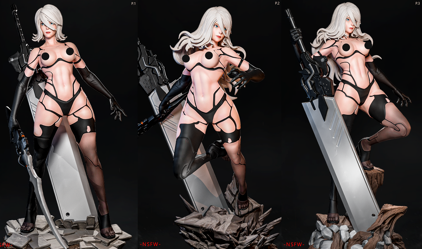 Android A Warrior Adult Pinup 3D Resin Model