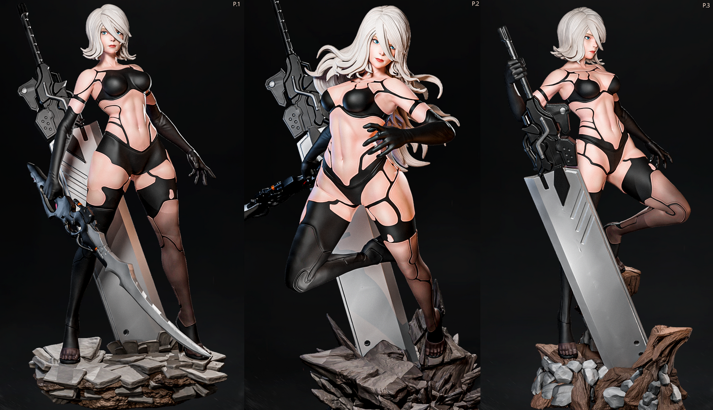 Android A Warrior Adult Pinup 3D Resin Model