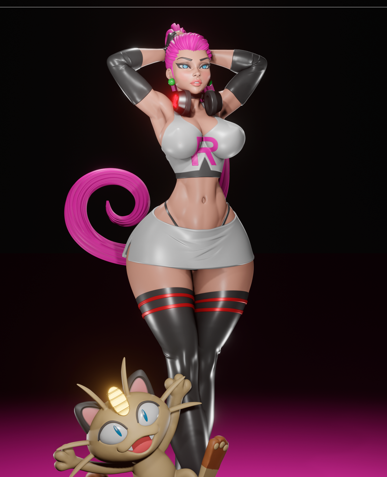 Evil Hunter Pinup Adult 3D Resin Figurine