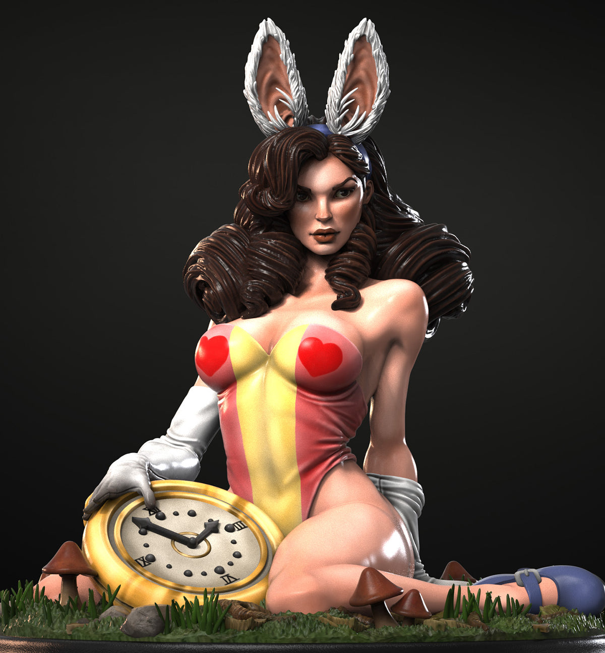 White Rabbit Pinup by SiryllArt Adult 3D ABS Resin Figurine Model Kit