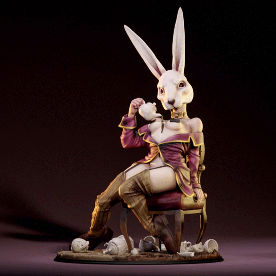 March Hare Pinup by SiryllArt Adult 3D ABS Resin Figurine Model Kit