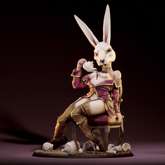 March Hare Pinup by SiryllArt Adult 3D ABS Resin Figurine Model Kit