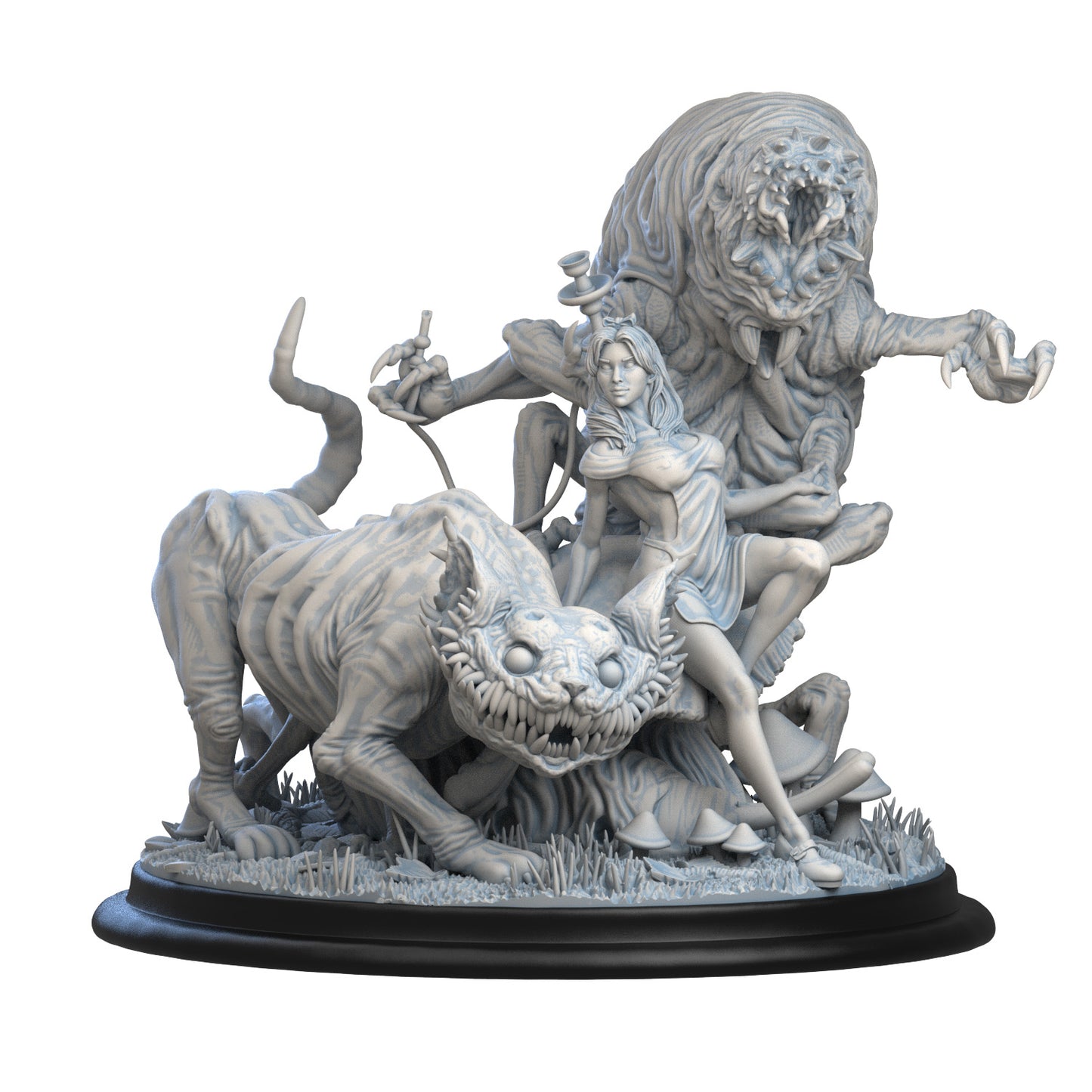 Alice with Caterpillar Diarama by SiryllArt Adult 3D Resin Figurine Model Kit