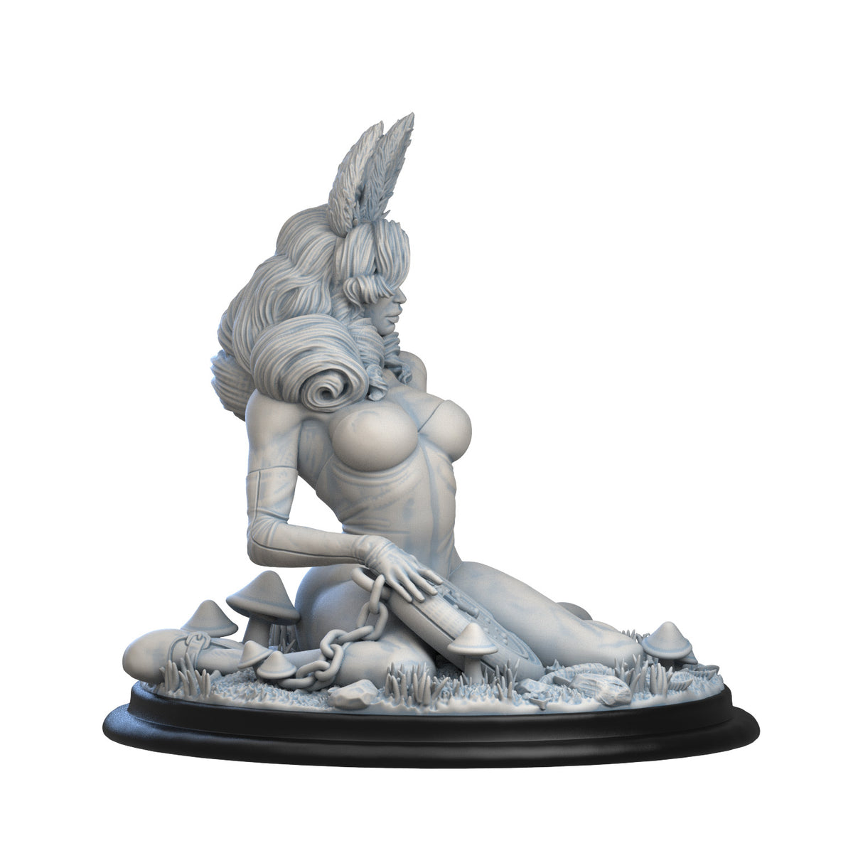 White Rabbit Pinup by SiryllArt Adult 3D ABS Resin Figurine Model Kit