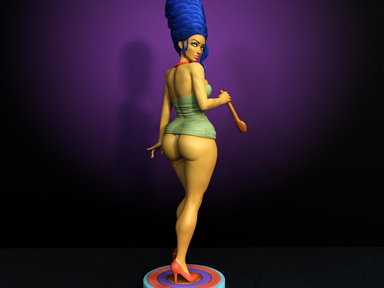 Cartoon Homemaker Adult Pinup 3D Figurine Kit