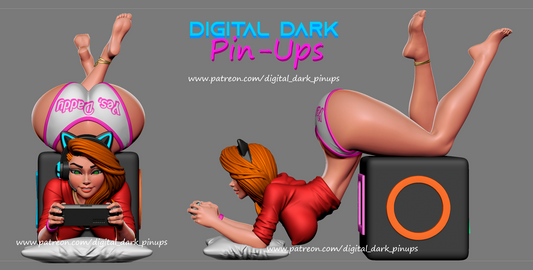 Gamer Girl #3 Pinup 3D Figurine Model Kit