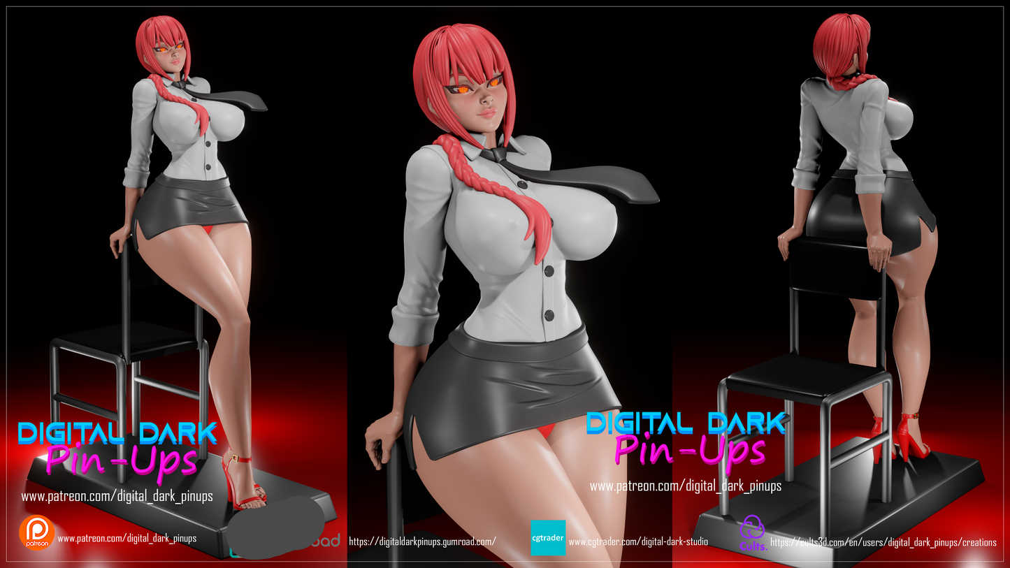 Devil Girl Pinup 3D Resin Figurine Model Kit