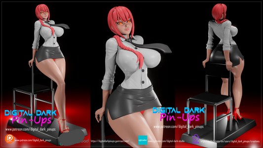 Devil Girl Pinup 3D Resin Figurine Model Kit