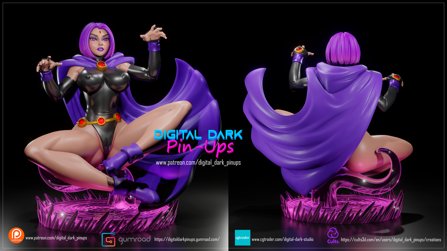 Half Demon Super-heroine Adult 3D Figurine Model Kit