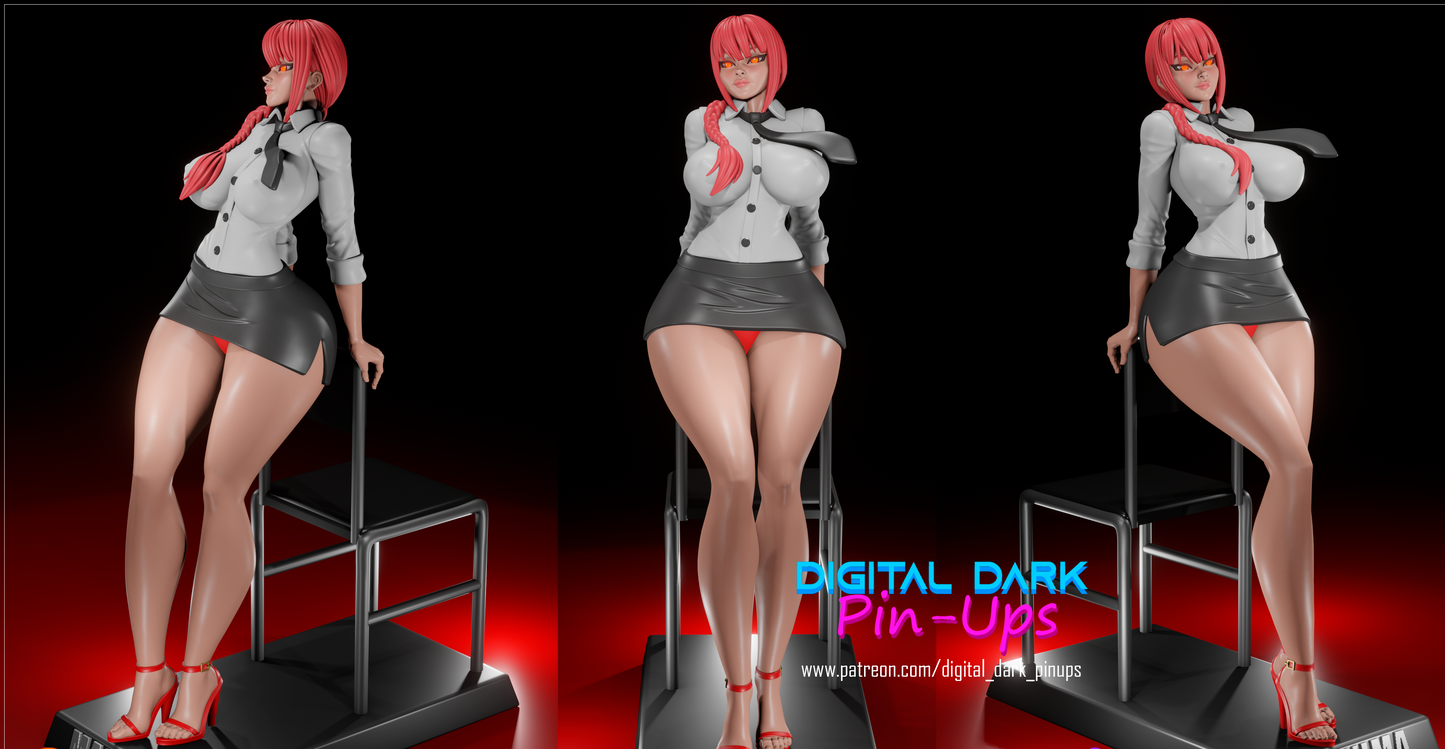 Devil Girl Pinup 3D Resin Figurine Model Kit