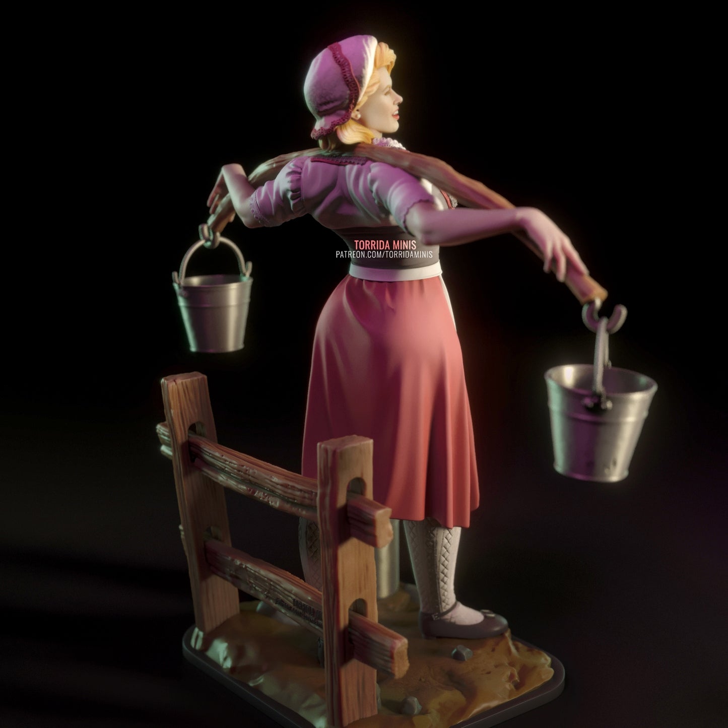 Milk Maid "Anna" Adult Pinup 3D Resin Figurine Model Kit