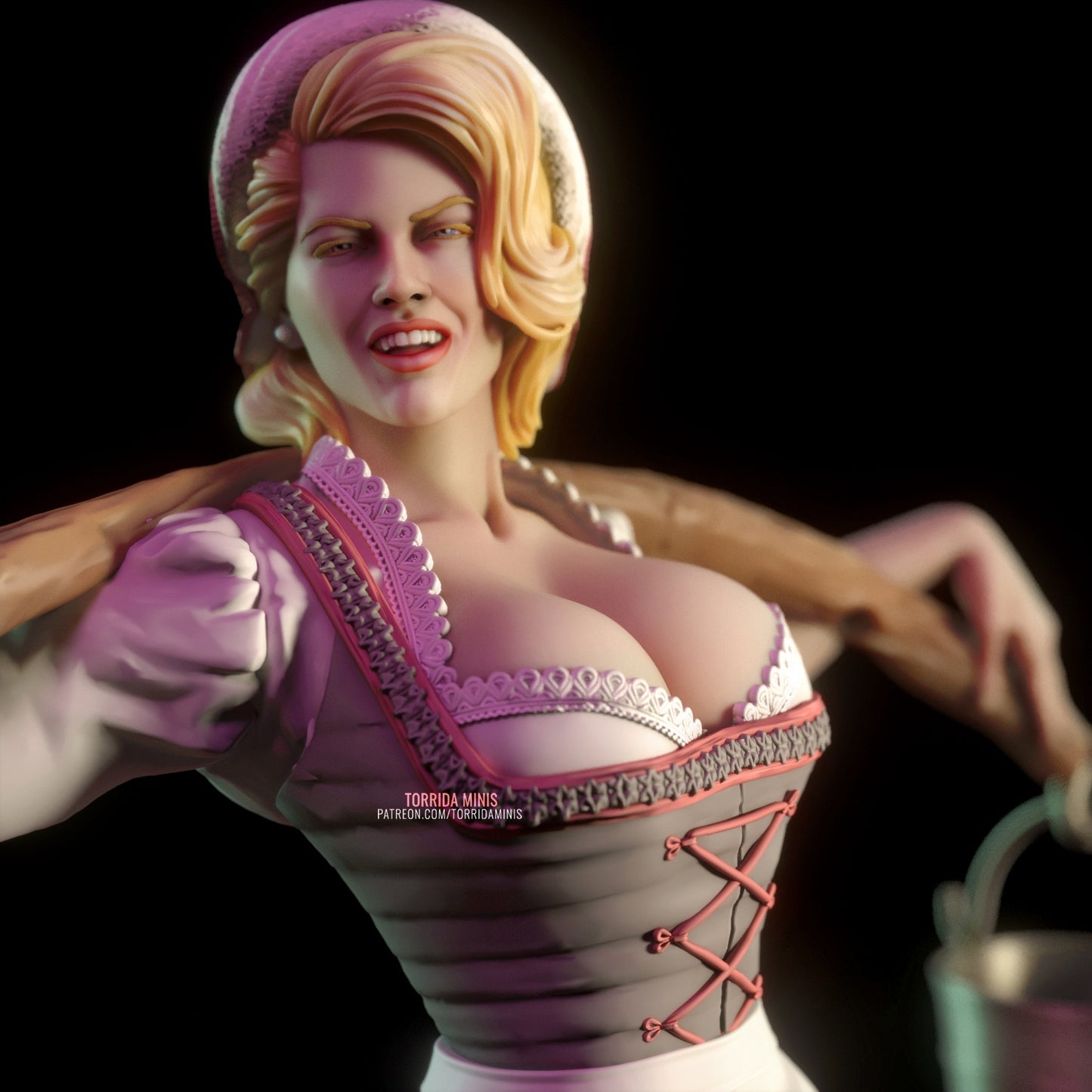 Milk Maid "Anna" Adult Pinup 3D Resin Figurine Model Kit