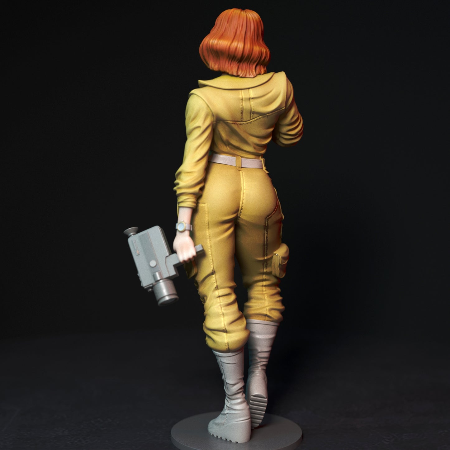 Reporter Girl Pinup 3D Resin Figurine Model Kit