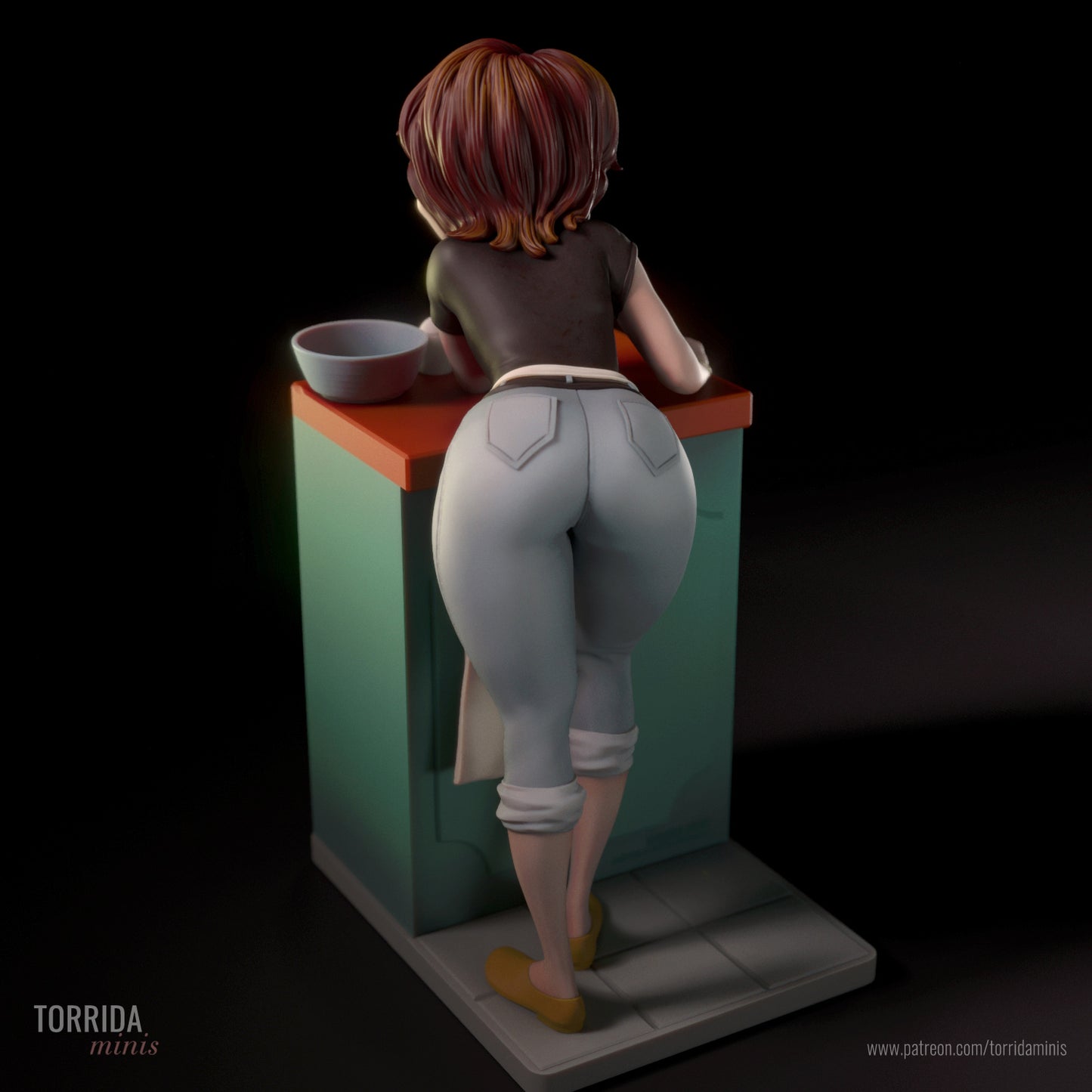 Baking Aunt Adult Pinup 3D Resin Figurine Model