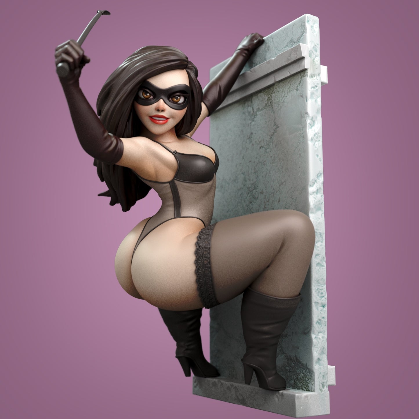 Naughty Auntie Adult Pinup 3D Resin Figurine Model Kit