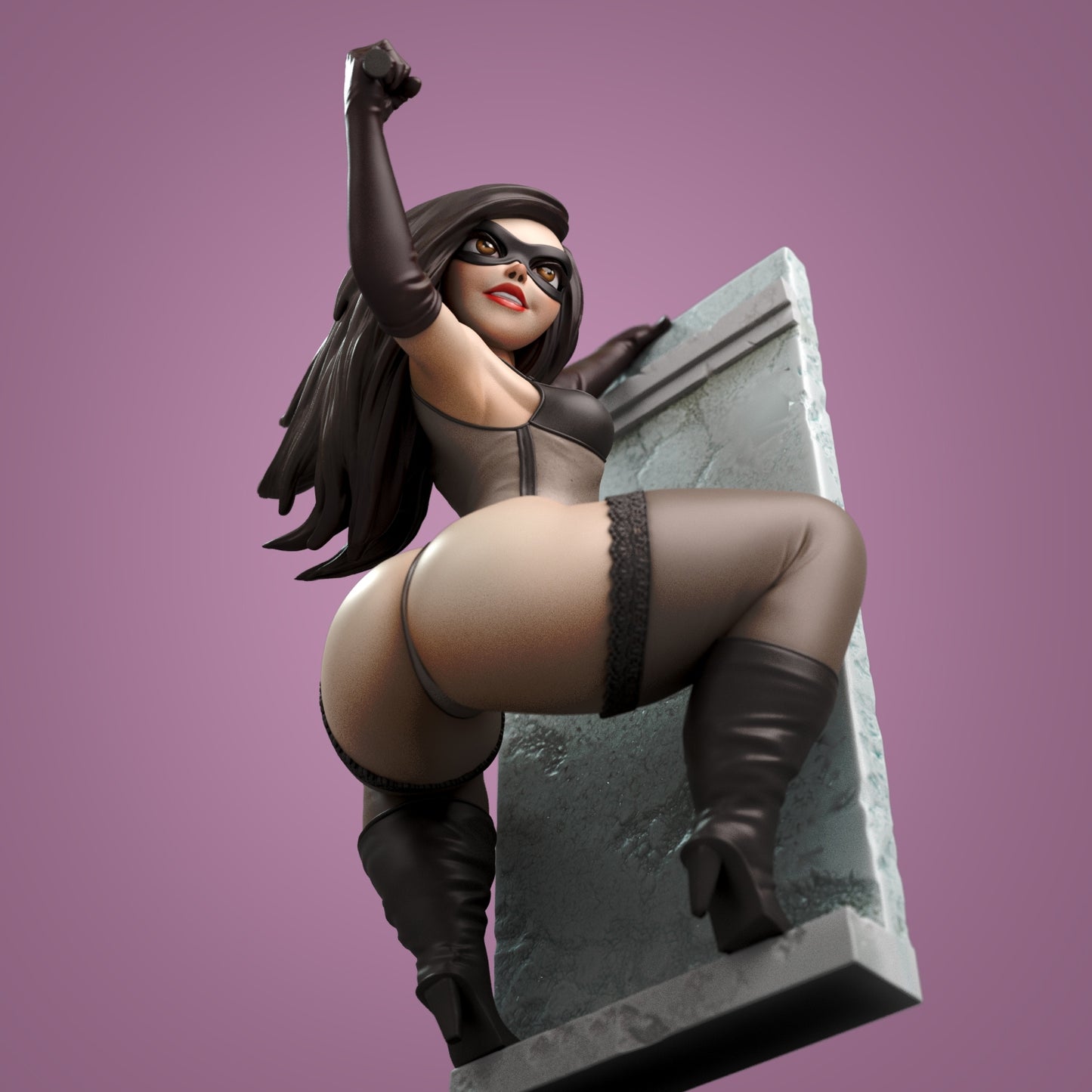 Naughty Auntie Adult Pinup 3D Resin Figurine Model Kit