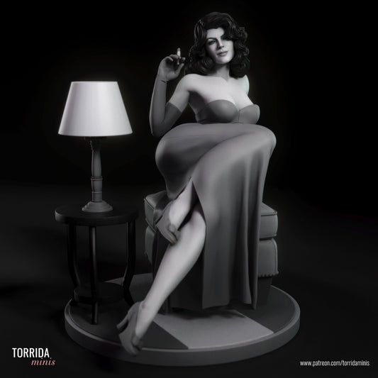 Vintage "Ava' Adult Pinup 3D Resin Figurine Model Kit