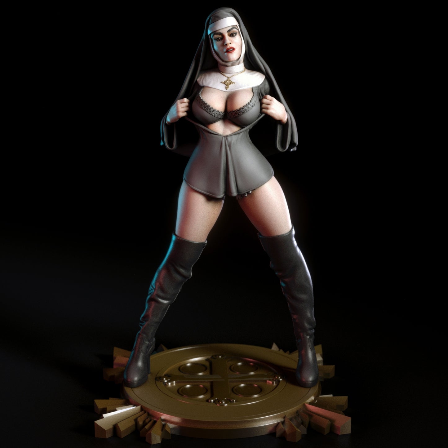 Naughty Nun 3D Resin Figurine Model Kit